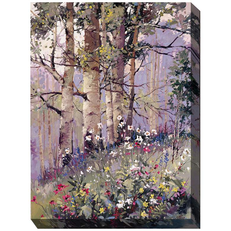 Image 1 Aspen Spring 40" High All-Weather Outdoor Canvas Wall Art