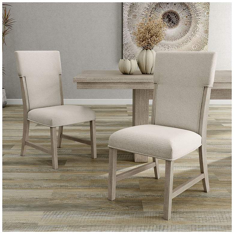 Image 2 Asper Natural Upholstered Dining Chairs Set of 2 more views