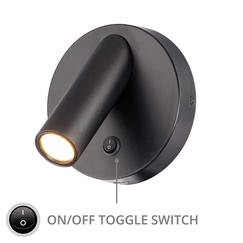 Image 5 Aspire 5"H x 5"W 1-Light Reading Light in Black more views