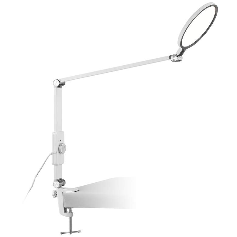 Image 1 Aspire White Adjustable Clamp LED Desk Lamp