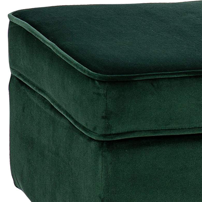 Image 3 Aspley Green Velvet Storage Bench more views