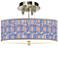 Asscher Tiffany-Style Giclee 14" Wide Ceiling Light