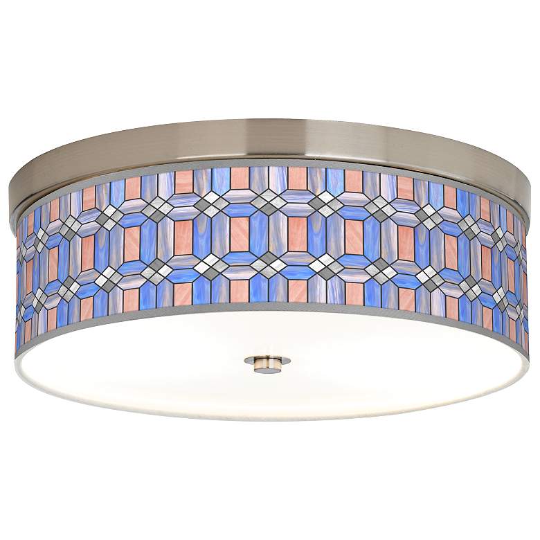 Image 1 Asscher Tiffany-Style Giclee Energy Efficient Ceiling Light