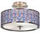 Asscher Tiffany-Style Giclee Glow 14" Wide Ceiling Light