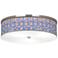 Asscher Tiffany-Style Giclee Nickel 20 1/4"W Ceiling Light