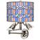 Asscher Tiffany-Style Giclee Swing Arm Wall Lamp