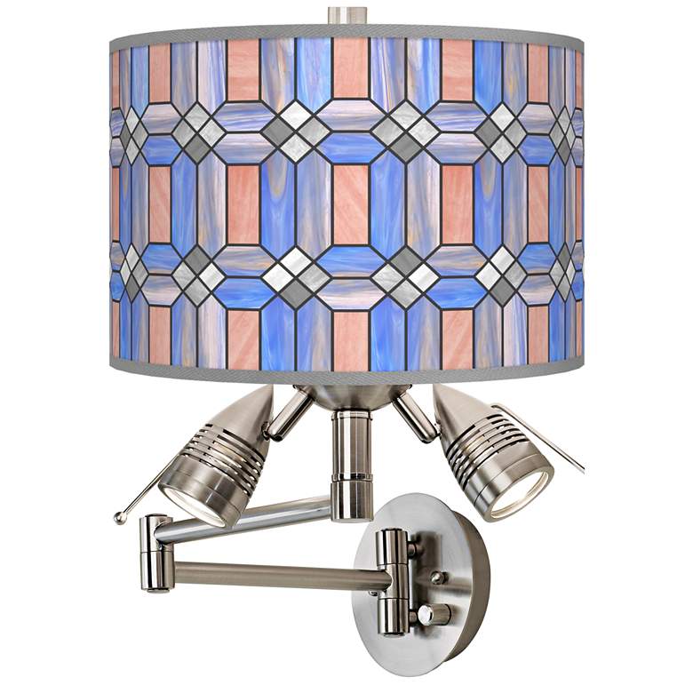 Image 1 Asscher Tiffany-Style Giclee Swing Arm Wall Lamp