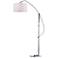 Assissi Adjustable Height Modern Nickel Floor Lamp