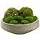 Assorted Moss Balls 13"W Faux Plant in Concrete Bowl