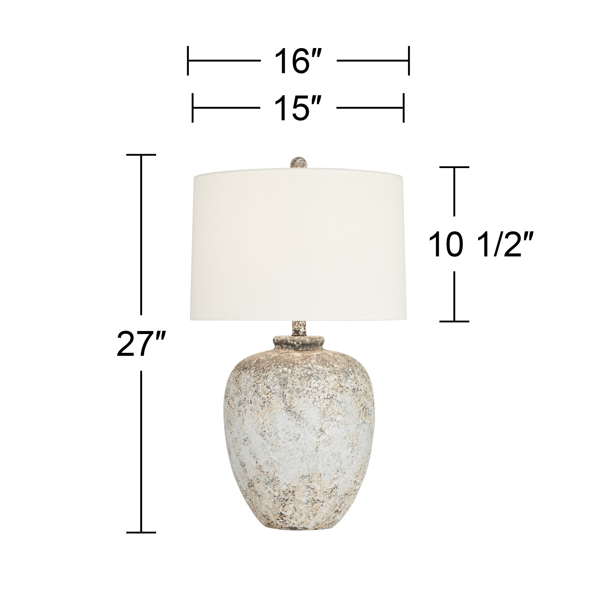 Astaire 27" Weathered Rustic Urn Jar Table Lamp