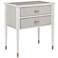 Aster 28" Wide Off-White and Fog 2-Drawer Nightstand