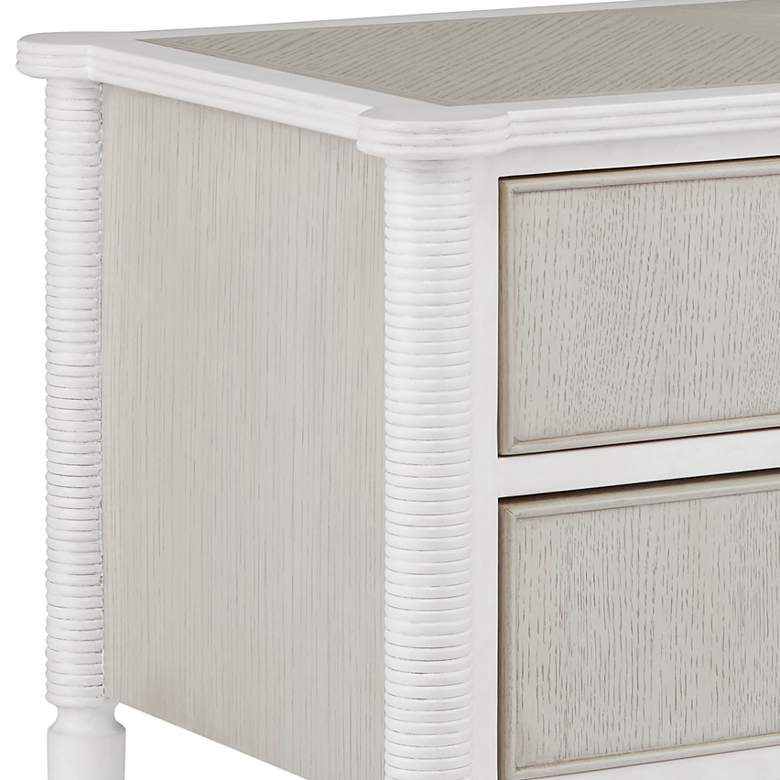 Image 2 Aster 28" Wide Off-White and Fog 2-Drawer Nightstand more views