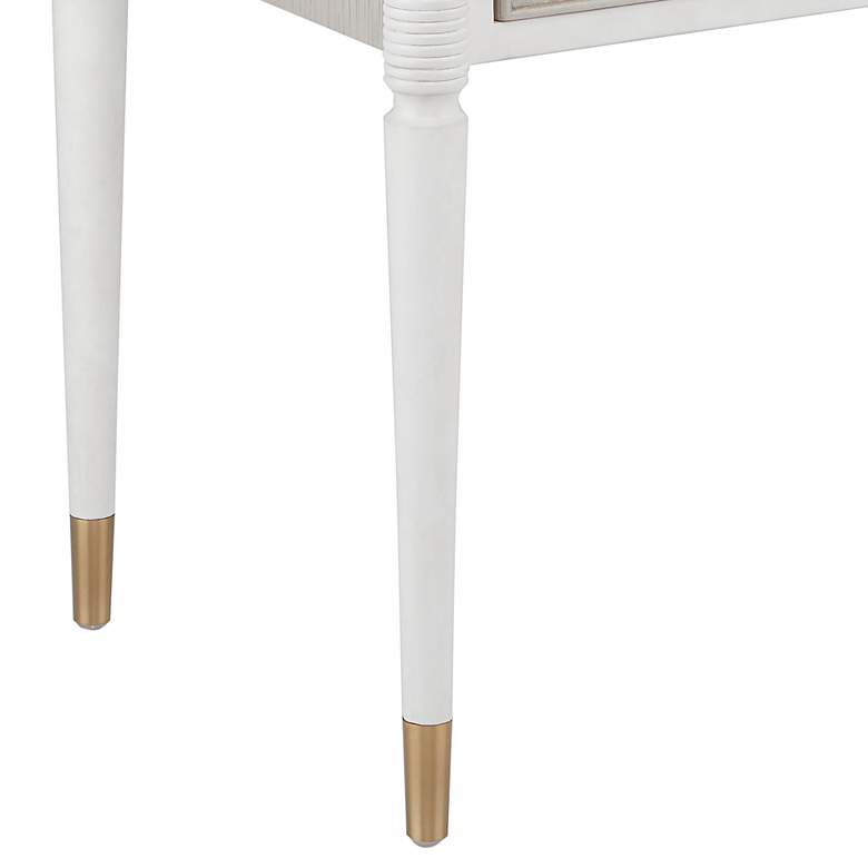 Image 3 Aster 28" Wide Off-White and Fog 2-Drawer Nightstand more views