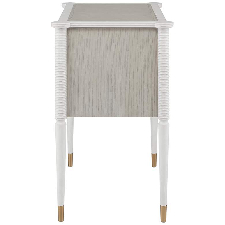Image 6 Aster 28" Wide Off-White and Fog 2-Drawer Nightstand more views