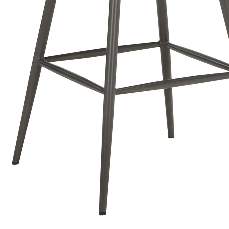 Image 4 Aster 30" Burgundy Faux Leather Tufted Barstool Set of 2 more views