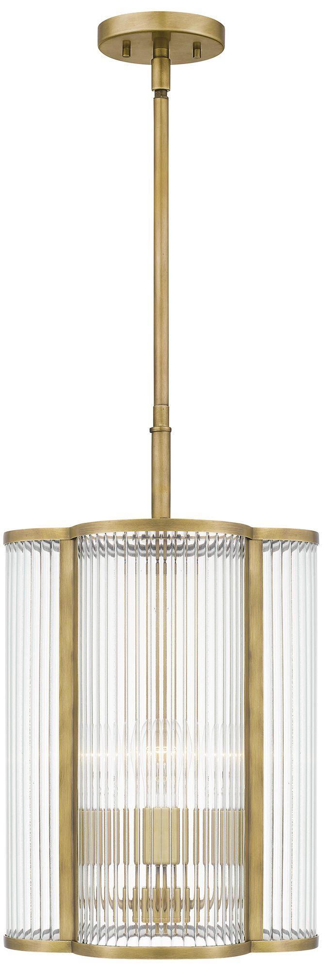 Aster 4-Lt  Brass Mini Pendant