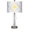 Aster Grey Giclee Apothecary Clear Glass Table Lamp