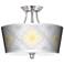 Aster Grey Tapered Drum Giclee Ceiling Light