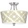 Aster Ivory Tapered Drum Giclee Ceiling Light