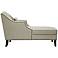 Asteria Putty Gray Linen Chaise Lounge