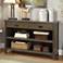 Asteris 46 3/4" Wide Gray Oak 2-Drawer Wood Console Table