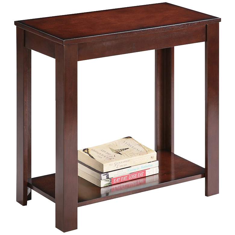 Image 1 Astet 24 inch Wide Dark Cherry Traditional Side Table