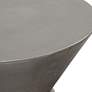 Astley 20" Gray Concrete Indoor-Outdoor Modern End Table in scene