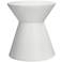 Astley 20" White Concrete Indoor-Outdoor Modern End Table