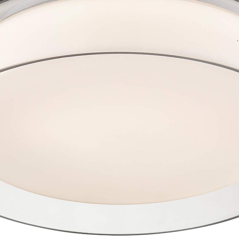 Image 2 Aston 14" Wide Powder-Coated White LED Ceiling Light more views