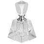 Aston 3 3/4"H Clear Glass Pyramid Decorative Perfume Bottle