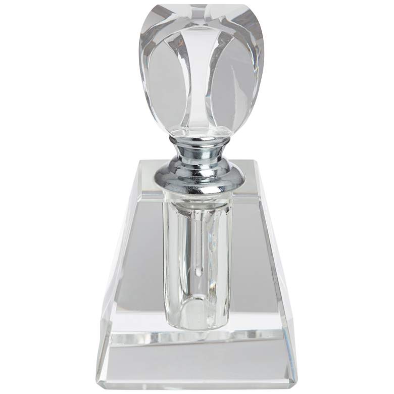 Image 7 Aston 3 3/4 inchH Clear Glass Pyramid Decorative Perfume Bottle more views