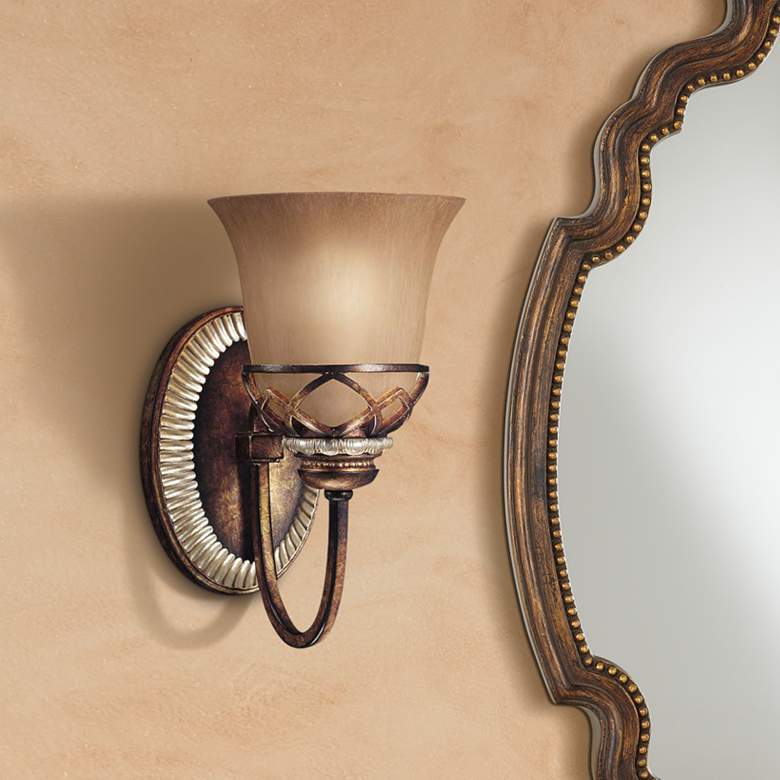 Image 1 Aston Court Collection 10 1/4 inch High Bronze Wall Sconce