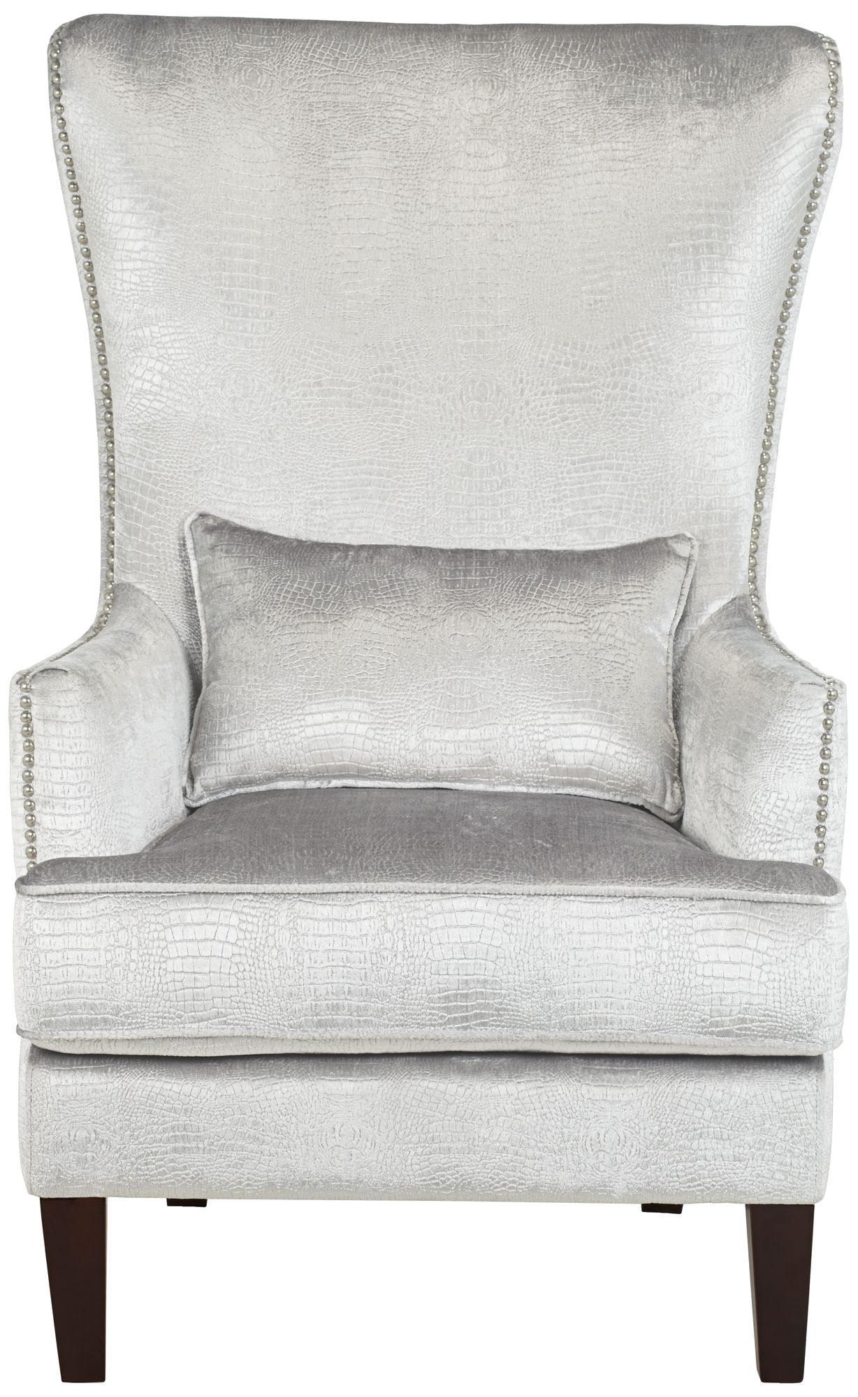 silver wingback chair