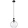 Astor 10"W Matte Black And White Rope Cord Mini Pendant w/ Seedy Shade