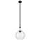 Astor 10"W Matte Black And White Rope Stem Mini Pendant w/ Seedy Shade
