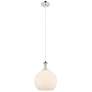 Astor 10"W Nickel And White Rope Cord Mini Pendant w/ Matte White Shade