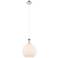 Astor 10"W Nickel And White Rope Cord Mini Pendant w/ Matte White Shade