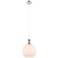 Astor 10"W Polished Nickel Metal Cord Mini Pendant w/ Matte White Shade