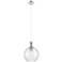 Astor 10"W Polished Nickel Metal Cord Mini Pendant With Seedy Shade