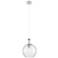 Astor 10"W Satin Nickel And White Rope Cord Mini Pendant w/ Seedy Shade