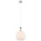 Astor 10"W Satin Nickel And White Rope Cord Mini Pendant w/ White Shade
