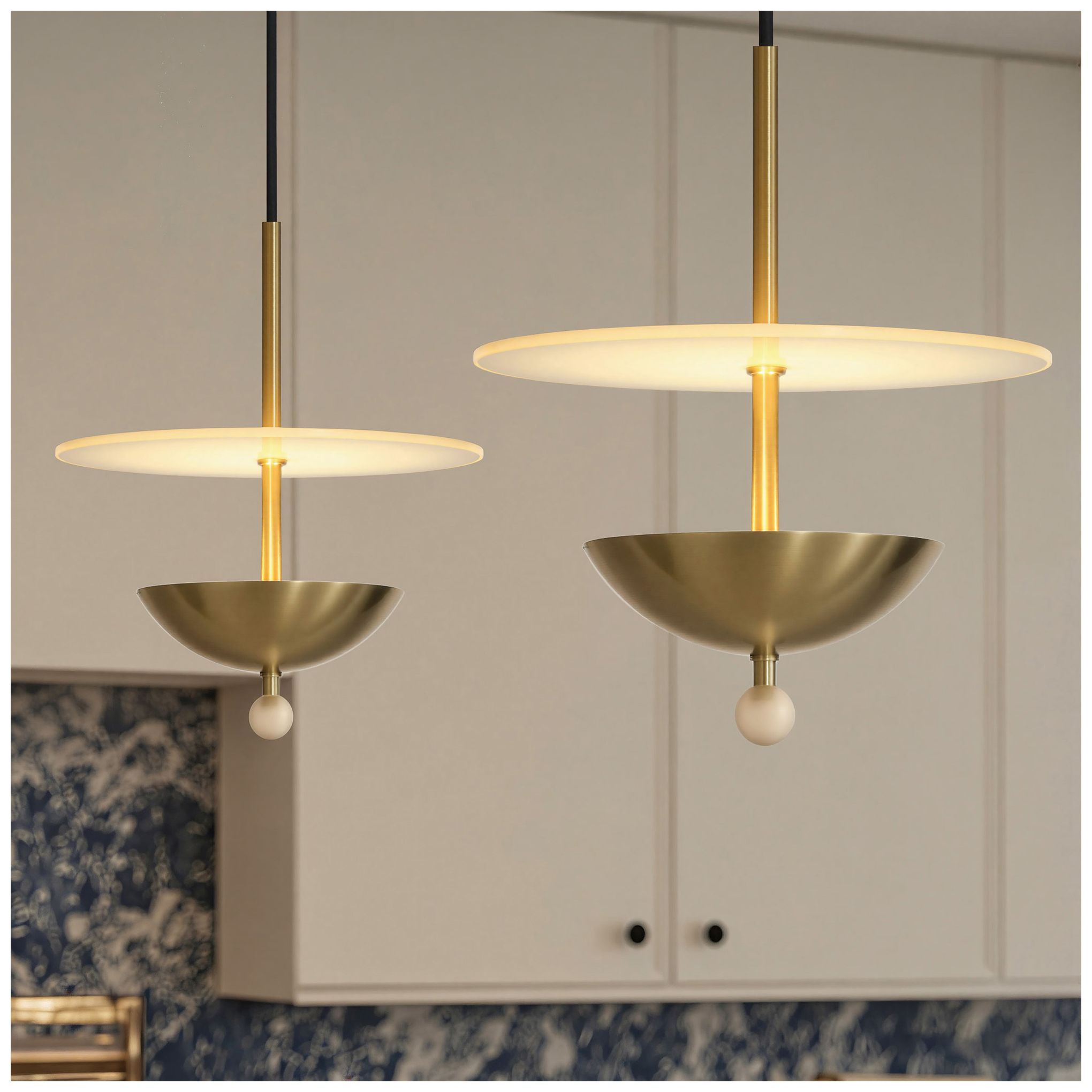Astor 10" Wide Bronze & Brass Pendant