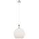 Astor 12"W Nickel And White Rope Cord Mini Pendant w/ Matte White Shade