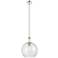 Astor 12"W Nickel And White Rope Stem Mini Pendant w/ Seedy Shade