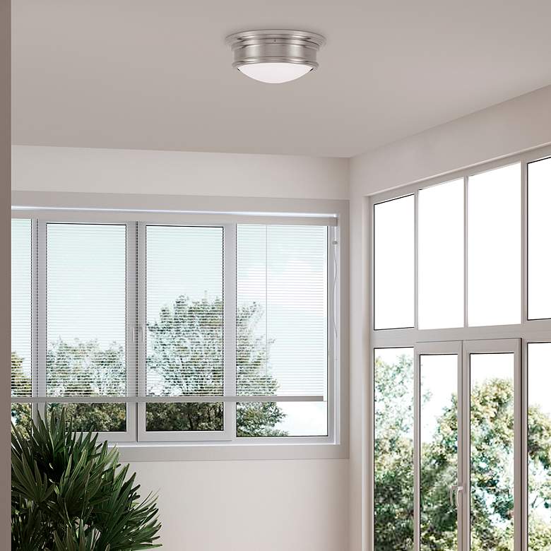 Image 6 Astor 13-in W Brushed Nickel Flush Mount Light more views