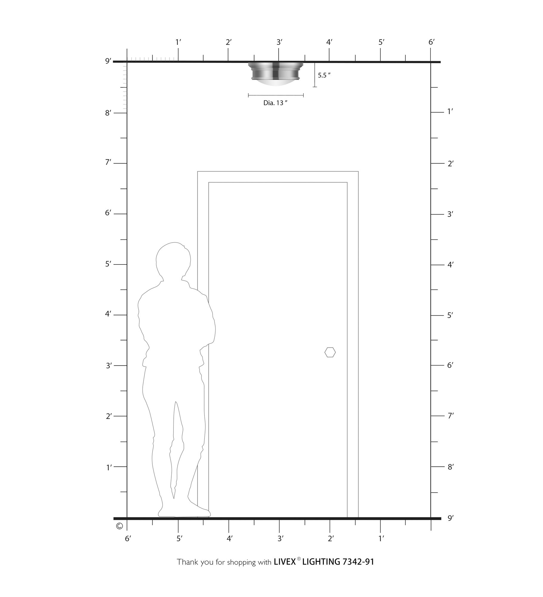 Astor 13-in W Brushed Nickel Flush Mount Light