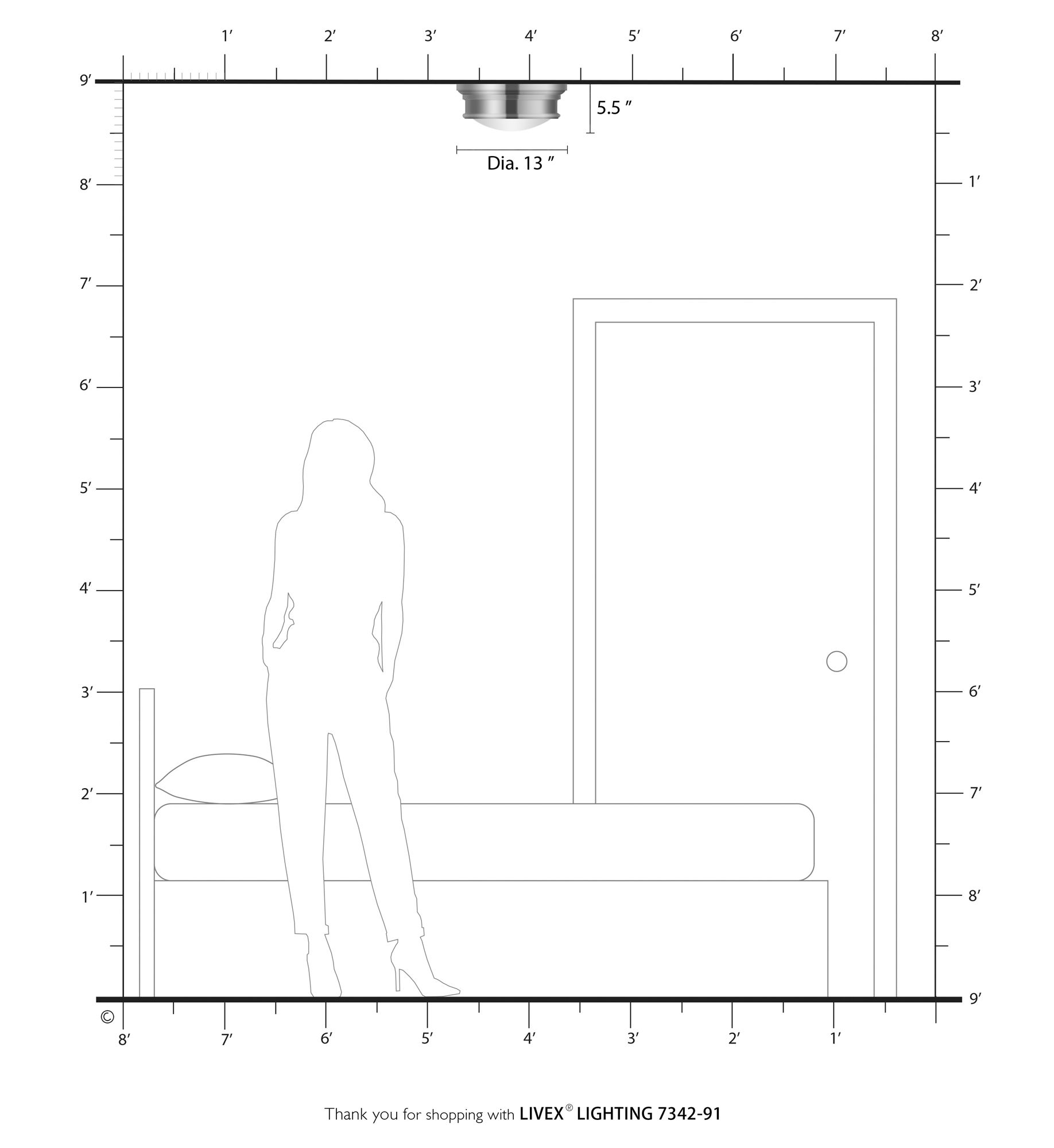 Astor 13-in W Brushed Nickel Flush Mount Light