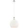 Astor 14"W Nickel And White Rope Cord Pendant w/ Matte White Shade