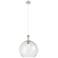 Astor 14"W Satin Nickel And White Rope Cord Pendant With Seedy Shade
