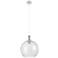 Astor 14" Wide Satin Nickel Metal Cord Hung Pendant With Seedy Shade